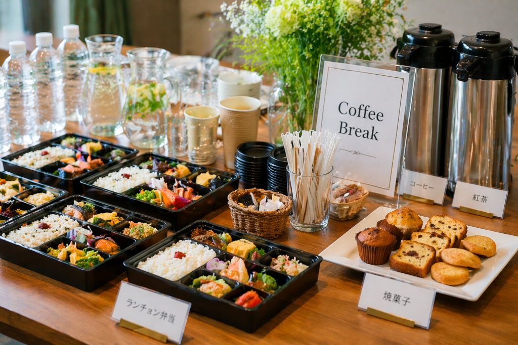 コーヒー、お弁当、焼き菓子
