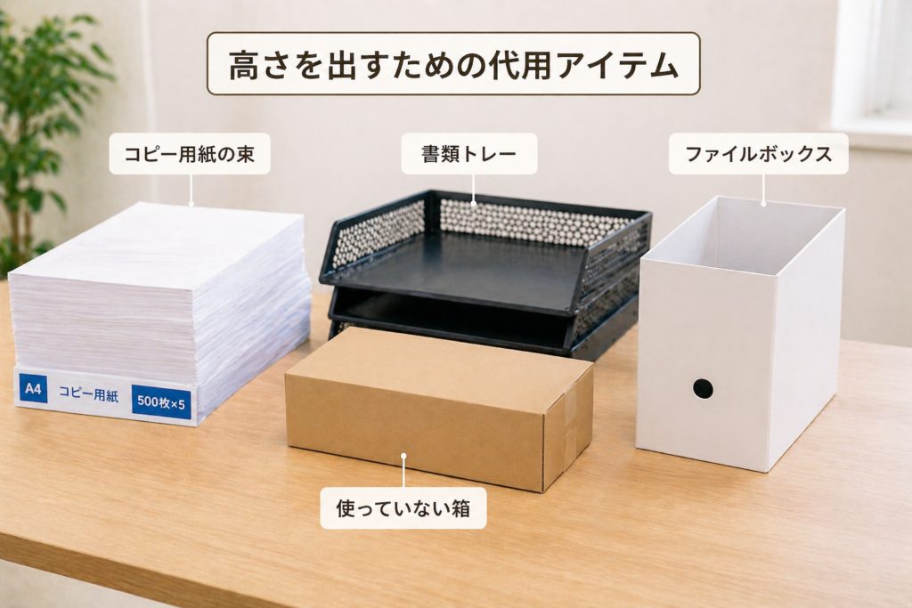 会社にあるアイテムで代用する